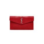 YSL UPTOWN POUCH IN CROCODILE-EMBOSSED SHINY LEATHER 5657391523720 (27*16*2cm)