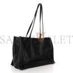 PRADA GLACE CALFSKIN ETIQUETTE SHOPPING BAG BLACK ASTRALE (33*22*16cm) - Image 2
