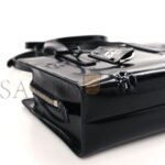 PRADA BRUSHED CALFSKIN FLORAL MINI RE-EDITION 1995 TOTE BLACK (22*15*7cm) - Image 4