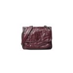 YSL NIKI MEDIUM CHAIN BAG IN CRINKLED VINTAGE LEATHER 498894710044 (28*20*8.5cm)