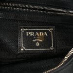 PRADA VITELLO DAINO HOBO BLACK (36*30*15cm) - Image 4