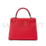 HERM�S MASTER ROUGE CASAQUE EPSOM SELLIER KELLY 25 PALLADIUM HARDWARE (25*17*7cm) - Image 3
