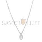 HERM�S 18K WHITE GOLD DIAMOND NEW FARANDOLE PENDANT NECKLACE - Image 2