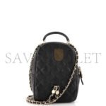 CHANEL CLASSIC CC CHAIN POCKET BACKPACK QUILTED CAVIAR MINI AP3753 (18*13*9cm) - Image 3
