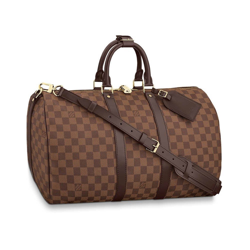 915a690d5abca1c96eb53089a515ee38b00a0f66 Louis Vuitton Damier Ebene Canvas Keepall Bandouliere 45 N41428 - Image 1