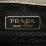 PRADA CALFSKIN TRIANGLE TOTE BAG WHITE (25*23*9cm) - Image 5