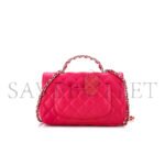 CHANEL PINK LEATHER HANDBAG 1560943 (20*11*8cm) - Image 2