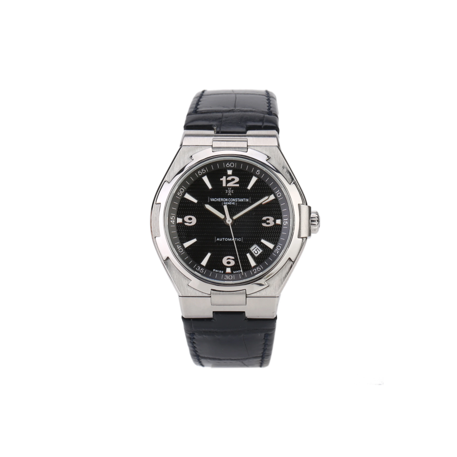 9413b6c23a58c7b5053679091aefa5499bc9c972 VACHERON CONSTANTIN BLACK LEATHER STRAP WATCH 47040/B01A-9094 - Image 1