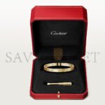 CARTIER LOVE BRACELET, CLASSIC MODEL, BRUSHED FINISH, SET WITH 4 DIAMONDS B6080117 - Image 5