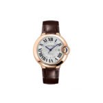 CARTIER BALLON BLEU DE MEN'S SILVER BROWN CARTIER WATCH WGBB0030