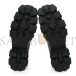 PRADA SPAZZOLATO MENS LACE UP 45MM DERBY LOAFERS 8 BLACK - Image 5