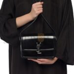 YSL SOLFERINO MEDIUM SATCHEL IN BOX SAINT LAURENT PATENT LEATHER�634305AAB9H1000 (23*16*6cm) - Image 2