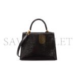 HERM�S MASTER KELLY 25 BLACK LIZARD LEATHER GOLD BUCKLE (25*17*7cm) - Image 3