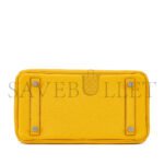 HERM�S MASTER BIRKIN 25 CROCODILE AND TOGO LEATHER AMBER SILVER BUCKLE H076216CK22 (25*20*13cm) - Image 4