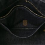 PRADA DENIM SMALL CANAPA LOGO TOTE BLACK (27*20*14cm) - Image 4