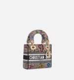 Pink multi-color small flower embroidery women’s bag