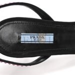 PRADA SUEDE CRYSTAL ANKLE STRAP 65MM SANDALS 40 ROSA - Image 6