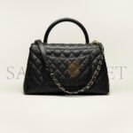 CHANEL LARGE FLAP BAG WITH TOP HANDLE A92991 (29*18*12cm) - Image 3