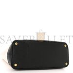 PRADA SAFFIANO MEDIUM BI-COLOR TOP HANDLE TOTE BLACK TALCO (36*30*15cm) - Image 3