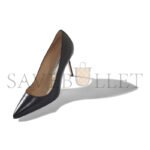 MANOLO BLAHNIK BB CALF 90 BLACK CALF LEATHER POINTED TOE PUMPS 9XX-0511-0009 - Image 3