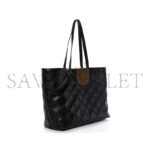 YSL EAST WEST SHOPPING TOTE QUILTED CRINKLED GLOSSED-LEATHER 394195939309 (38*28*13cm) - Image 2