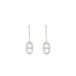 HERM�S STERLING SILVER FARANDOLE DROP EARRINGS