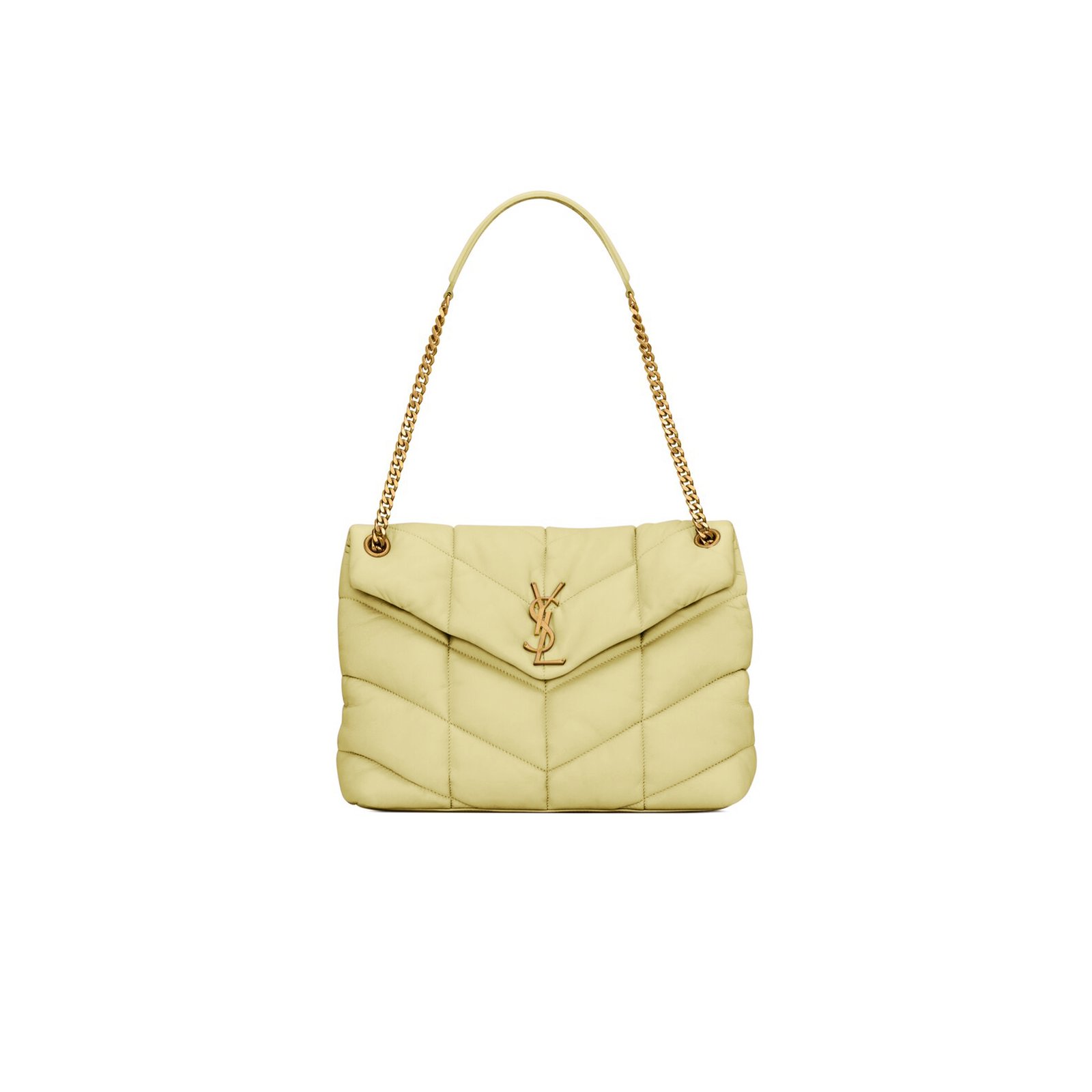 9a3e6e95ad322627f8ba663b9c4eb6d6a2d4f1db YSL PUFFER MEDIUM CHAIN BAG IN QUILTED LAMBSKIN 5774751EL079949 (35*23*13.5cm) - Image 1