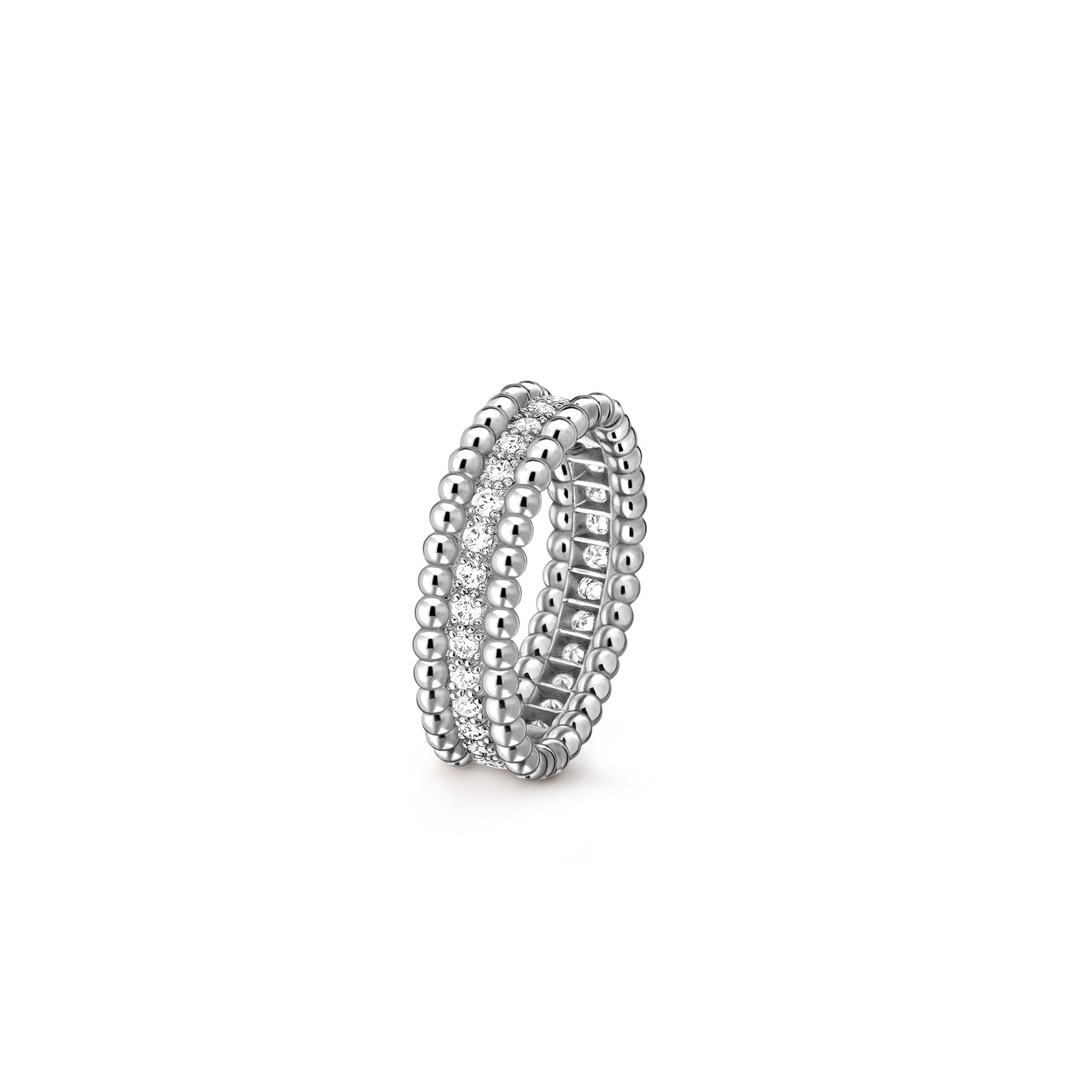 9a53874686dc1d275103ac89935eabb3e1b9fab4 VAN CLEEF ARPELS PERL�E DIAMONDS RING, 1 ROW VCARP4E200 - Image 1