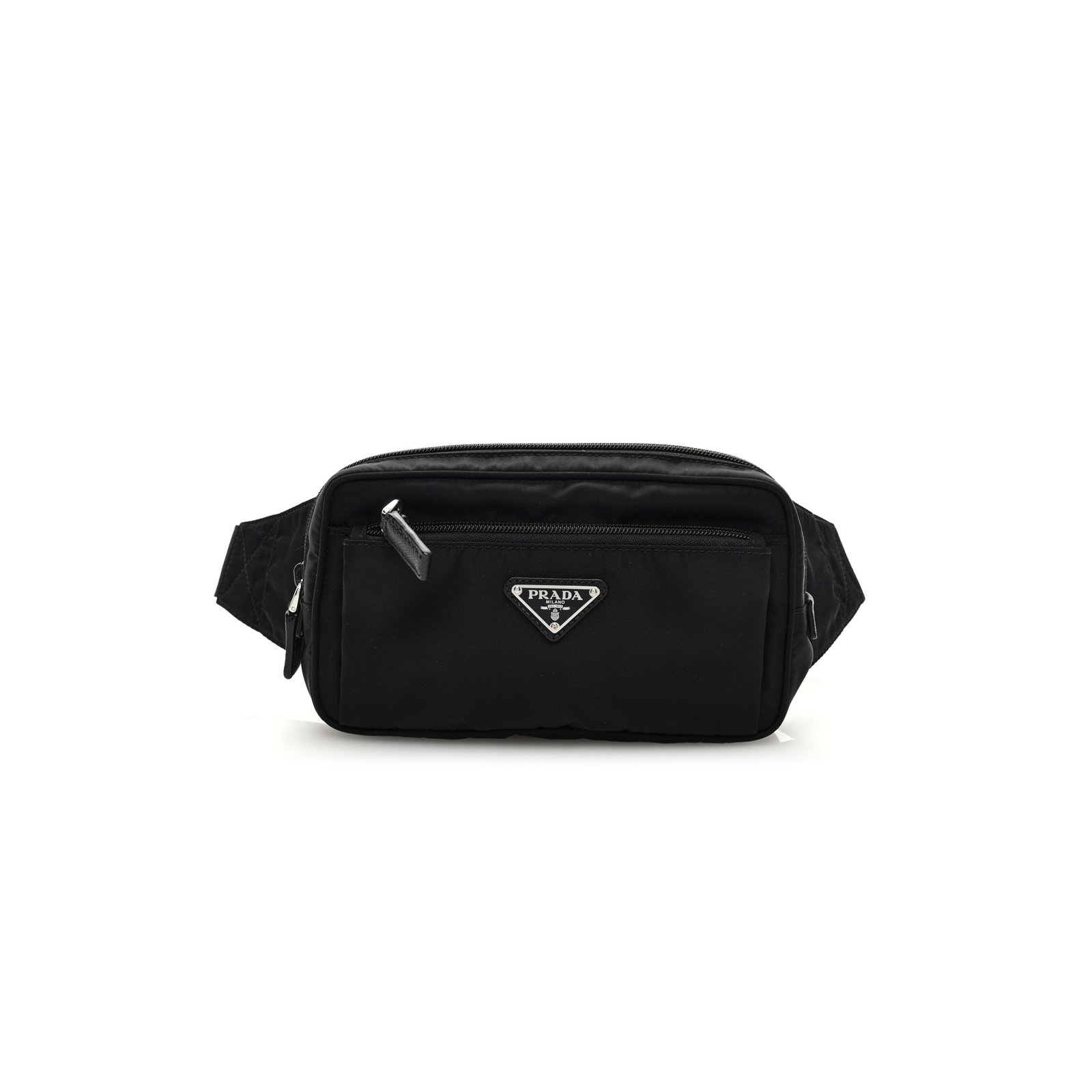 9ae2bbb368a19ead68d57ca04c74513aa274731f PRADA RE-NYLON SAFFIANO BELT BAG BLACK (21*13*5cm) - Image 1