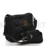 PRADA NYLON TESSUTO QUILTED PADDED SHOULDER BAG BLACK (25*18*9m) - Image 2