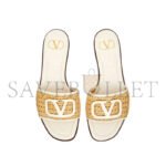 VALENTINO VLOGO SIGNATURE WOVEN RAFFIA SLIDE SANDAL 80MM 4W2S0BD5TTX_A80 - Image 4