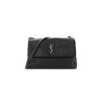 YSL LARGE WEST HOLLYWOOD MONOGRAM FOLD-OVER GREY 1413669 (28*18*11cm)