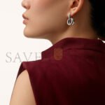 CARTIER LOVE WHITE GOLD EARRINGS, TRANSFORMABLE, SEMI-PAVED N8515242 - Image 4