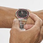 PATEK PHILIPPE NAUTILUS PLATINUM GREY DIAL RUBY BEZEL 5711/112P-001 - Image 2