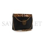 YSL CASSANDRA LEOPARD PRINT MONOGRAM CLASP BAG BLACK�1166300 (22*16.5*5.5cm) - Image 2