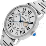 CARTIER RONDE SOLO DE CARTIER XL SILVER DIAL AUTOMATIC STEEL WATCH W6701011 - Image 3