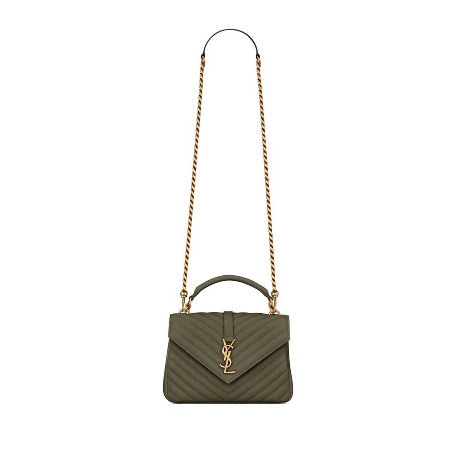 9d84ccfa0e7968dd889320b6499962a5f5e6e36d YSL COLLEGE MEDIUM IN QUILTED LEATHER 600279BRM071229 (24*17*6.5cm) - Image 1