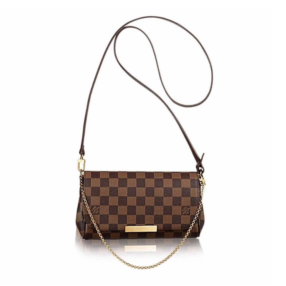 9e3f85edfd7bae73a69b56e1cf19862aed8900b0 Louis Vuitton Damier Ebene Canvas Favorite PM N41276 - Image 1