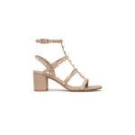 VALENTINO ROCKSTUD CALFSKIN ANKLE STRAP SANDAL 60MM 5W2S0491VBP_P45