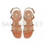 VALENTINO ROCKSTUD FLAT CALFSKIN SANDAL WITH STRAPS 4W2S0A05VOD_KEL - Image 4