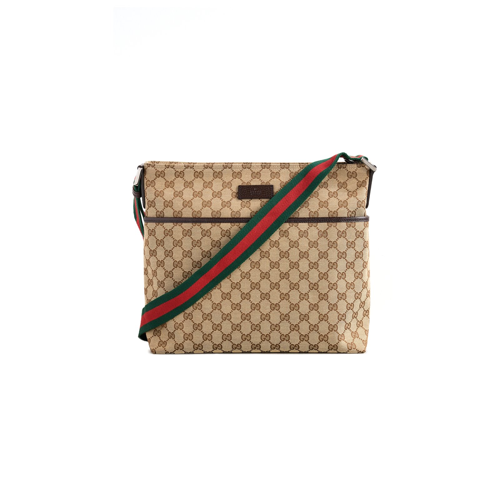 9fd6caa7085b992d54d391753511e519e616c654 GUCCI GG CANVAS MESSENGER CROSSBODY BAG 189751 (34*34*11cm) - Image 1