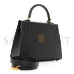 HERM�S MASTER A BLACK OSTRICH KELLY 25 WITH GOLD HARDWARE (25*17*7cm) - Image 4