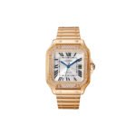 CARTIER SANTOS DE MEDIUM MODEL 18K ROSE GOLD AUTOMATIC WINDING WATCH WJSA0009