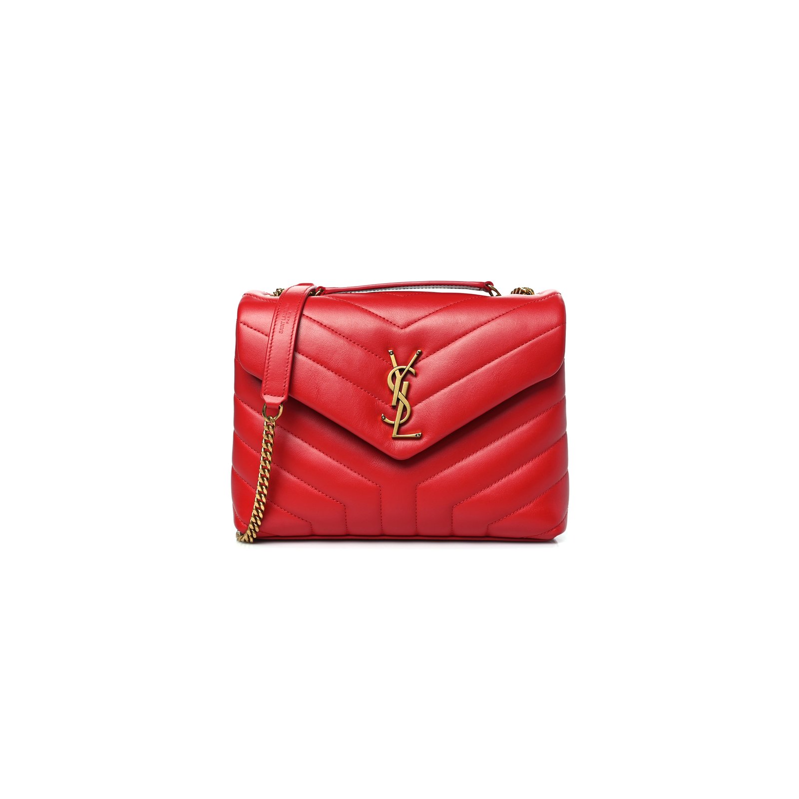 a0107c7647b0b3fc4fe705f79bd8f33452ab4e0b YSL LOULOU SMALL CHAIN BAG IN QUILTED LEATHER 4946991476956 (23*17*9cm) - Image 1