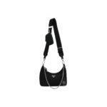 PRADA NYLON RE-EDITION 2005 SHOULDER BAG BLACK (18*18*6cm)