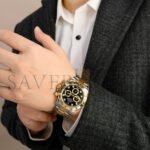 ROLEX DAYTONA DIAMOND-ENCRUSTED BRIGHT BLACK DIAL WATCH 116503-0011 - Image 2