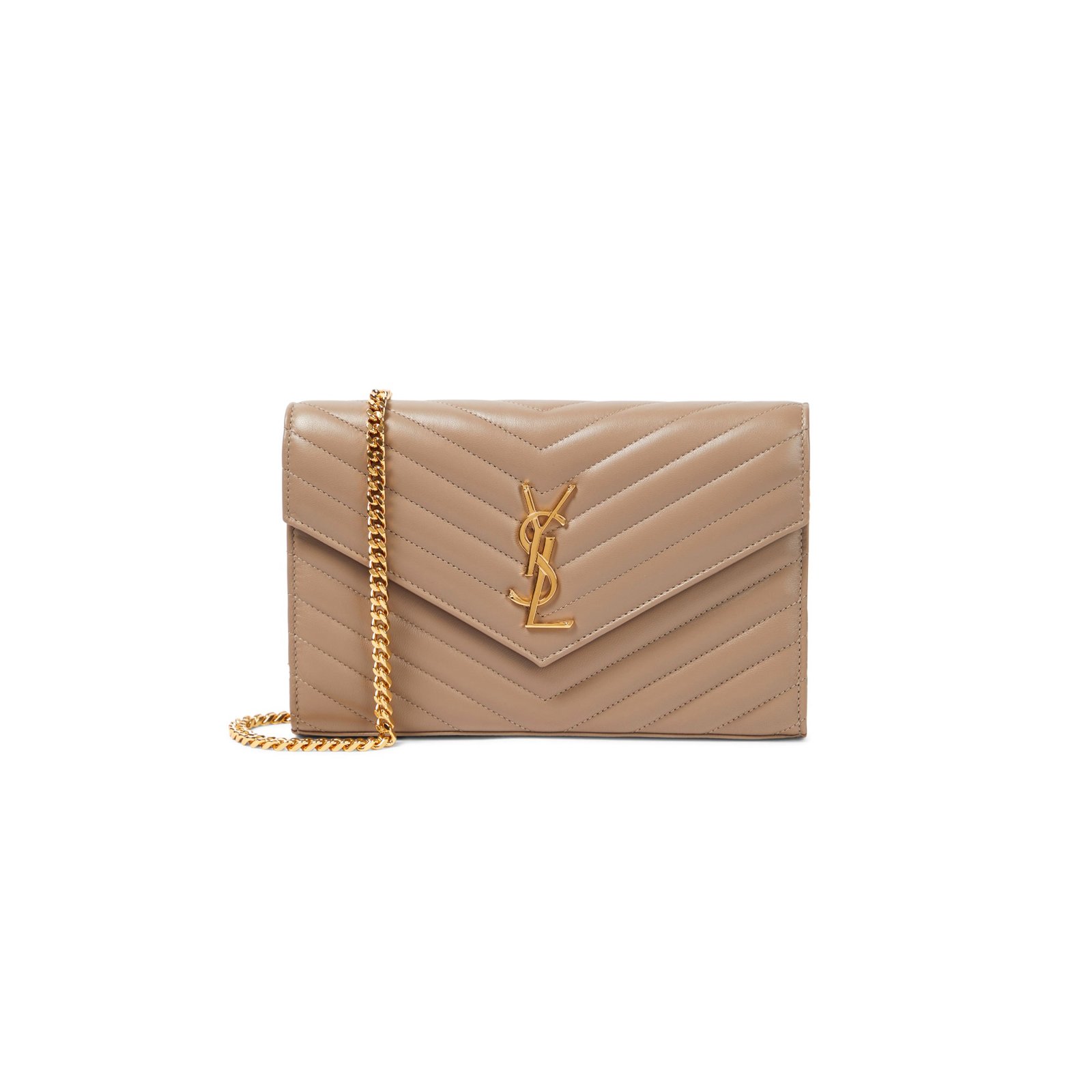 a0d297c91dbeb93c0c1bc5b51153304db9070d2a YSL CLASSIC CASSANDRE CHAIN WALLET IN LAMBSKIN 377828AAA441722 (22.5*14*4cm) - Image 1