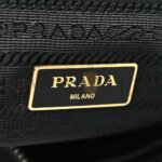 PRADA SAFFIANO TESSUTO NYLON SHOPPING TOTE BLACK (36*30*14cm) - Image 5