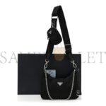 PRADA NYLON RE-EDITION 2005 SHOULDER BAG BLACK (23*13*7cm) - Image 2