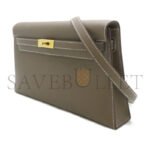 HERM�S MASTER MADAME CALF LEATHER KELLY ELAN ETOUPE ELEPHANT GREY GOLD BUCKLE (27.5*15*5cm) - Image 2